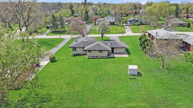 bird's eye view featuring a residential view