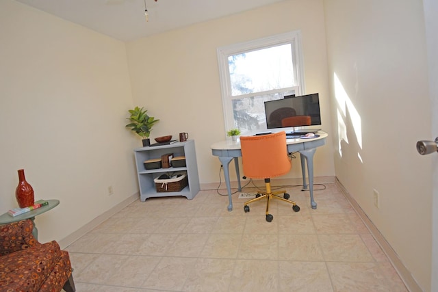 office with baseboards
