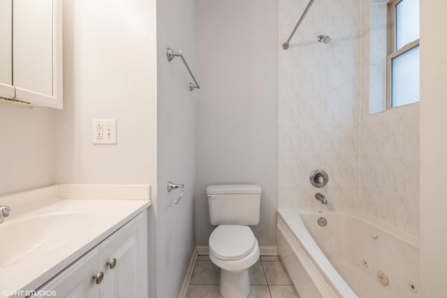 1516 E Marquette Rd Unit 2E, Chicago, IL 60637 - full bath with baseboards, toilet, tile patterned flooring, vanity, and washtub / shower combination