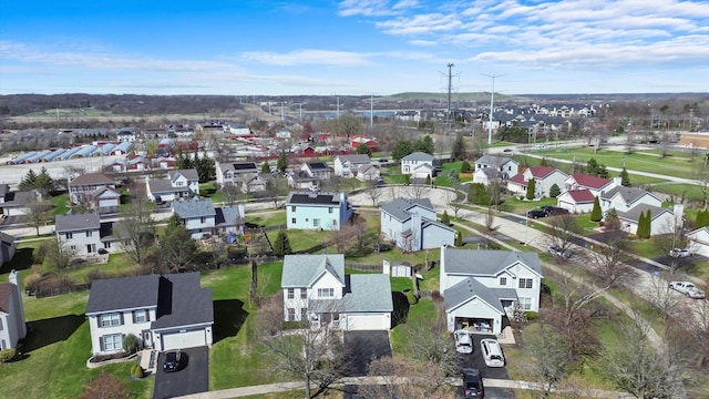 bird's eye view featuring a residential view