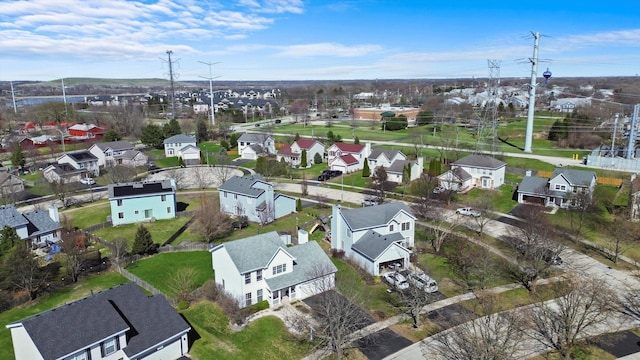 bird's eye view with a residential view