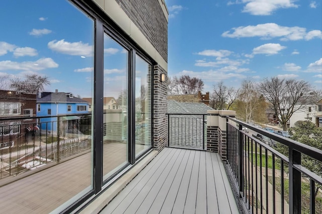 balcony featuring a residential view