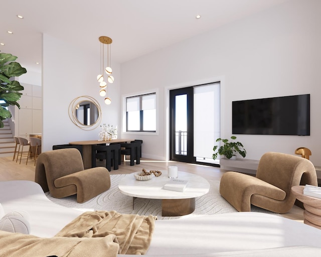 529 N Hartland Ct, Chicago, IL 60622 - living room featuring wood finished floors
