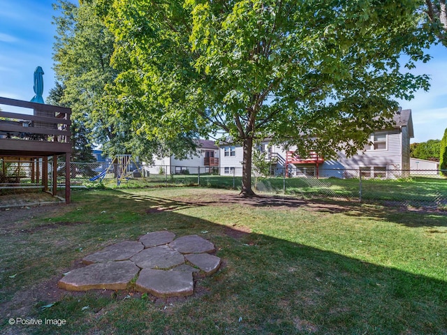 644 Swan Dr, Grayslake, IL 60030 - view of yard featuring a playground and fence