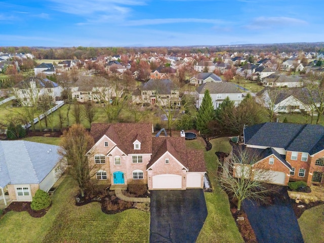 bird's eye view featuring a residential view