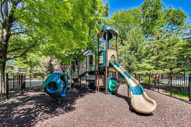 community playground with fence