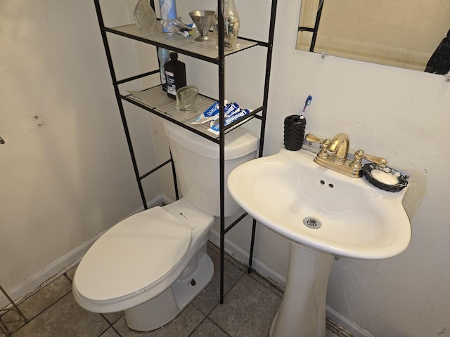 7254 S Paulina St, Chicago, IL 60636 - half bath with toilet and tile patterned floors