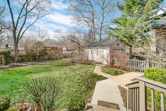 2242 Macdonald Ln, Flossmoor, IL 60422 - view of yard featuring an outbuilding and fence private yard
