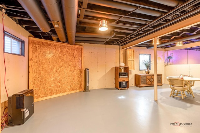 view of basement
