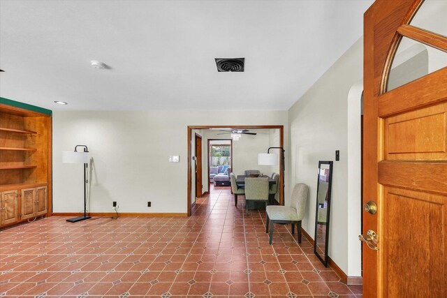 615 Haines Blvd, Champaign, IL 61820 - interior space featuring visible vents, baseboards, and a ceiling fan