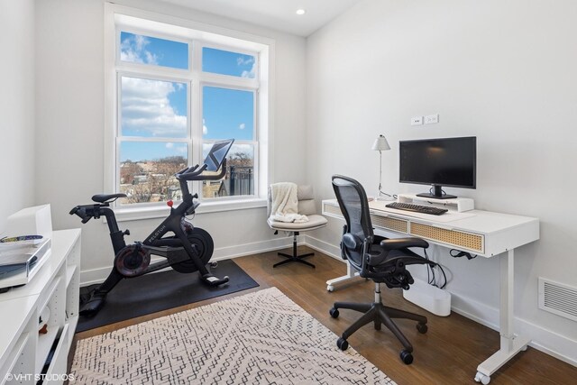 1938 W Augusta Blvd Unit 504, Chicago, IL 60622 - office space with wood finished floors, baseboards, and recessed lighting