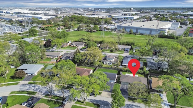 aerial view of property's location