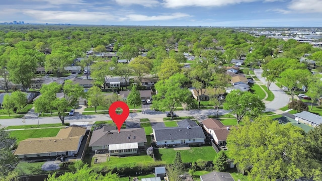 aerial overview of property's location featuring nearby suburban area