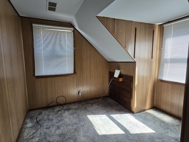 40 166th Pl, Calumet City, IL 60409 - bonus room with wooden walls, visible vents, and carpet floors