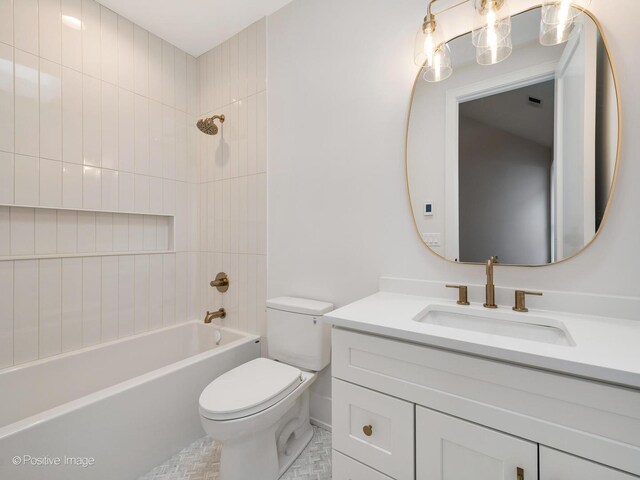 2141 W Grace St, Chicago, IL 60618 - bathroom with vanity and shower / bathtub combination