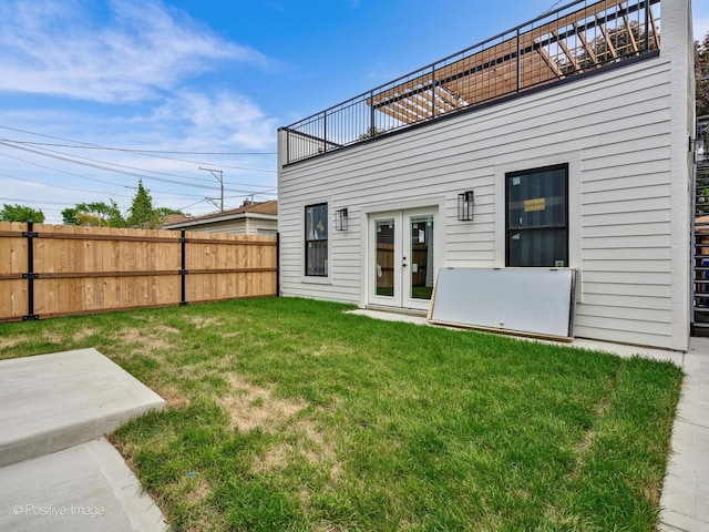2141 W Grace St, Chicago, IL 60618 - rear view of property with french doors