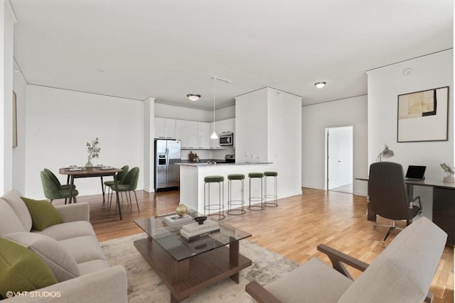 225 N Columbus Dr Unit 5703, Chicago, IL 60601 - living area with light wood-type flooring