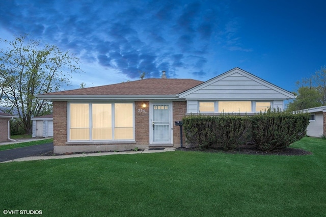 236 Indianwood Blvd, Park Forest, IL 60466 - view of front of house with brick siding and a front lawn