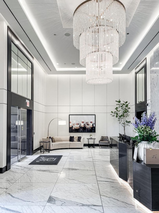 363 E Wacker Dr Unit 6306, Chicago, IL 60601 - community lobby featuring a high ceiling