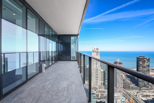 363 E Wacker Dr Unit 6306, Chicago, IL 60601 - balcony featuring a city view and a water view