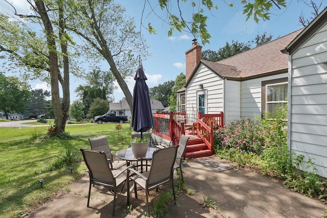 7616 Orchard Rd, Wonder Lake, IL 60097 - view of patio / terrace with a wooden deck