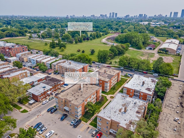 2411 W Balmoral Ave Unit 1F, Chicago, IL 60625 - aerial view of city skyline