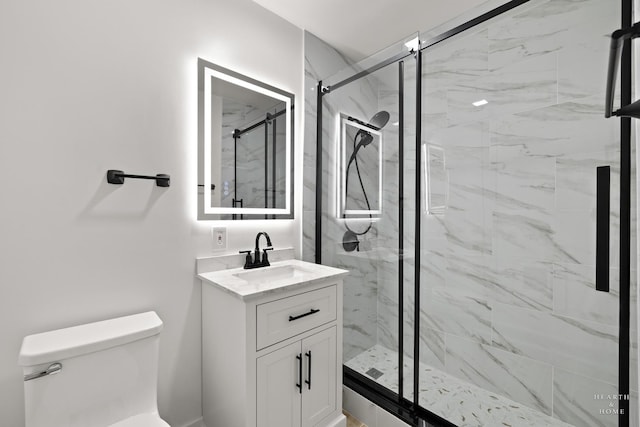 2411 W Balmoral Ave Unit 1F, Chicago, IL 60625 - full bath with a marble finish shower and vanity
