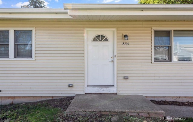 view of doorway to property