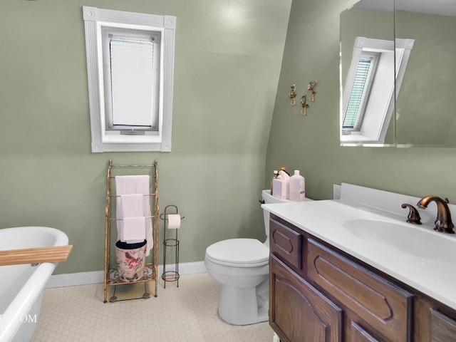 173 Pomeroy Ave, Crystal Lake, IL 60014 - bathroom with plenty of natural light, a freestanding bath, and vanity
