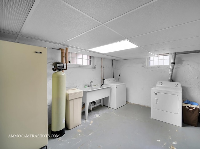 173 Pomeroy Ave, Crystal Lake, IL 60014 - below grade area with a water softener, separate washer and dryer, and healthy amount of natural light