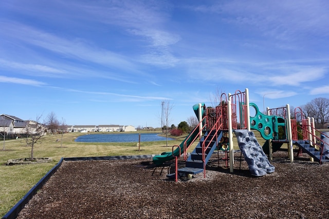 750 Sedgegrass Dr, Champaign, IL 61822 - community jungle gym featuring a yard and a water view