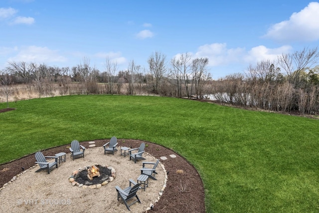 6 Shenandoah Cir S, Barrington, IL 60010 - view of yard with an outdoor fire pit