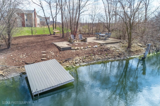 6 Shenandoah Cir S, Barrington, IL 60010 - dock area featuring a patio and a water view