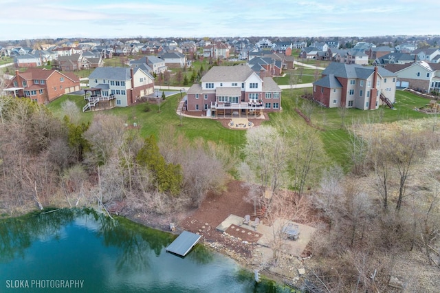 6 Shenandoah Cir S, Barrington, IL 60010 - aerial view featuring a residential view and a water view