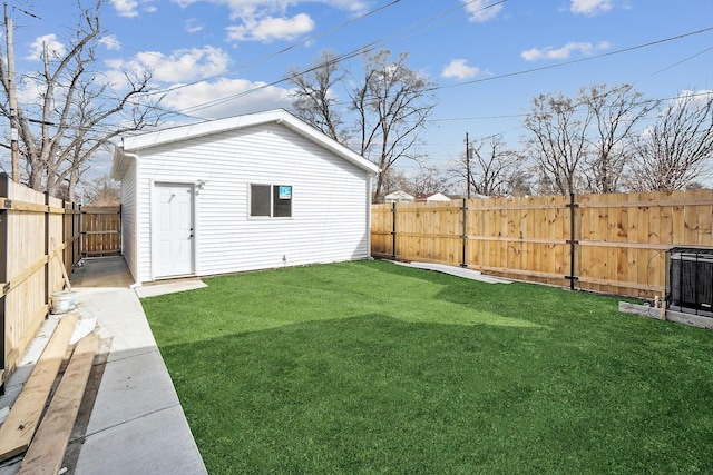 1158 W 111th St, Chicago, IL 60643 - view of yard featuring a fenced backyard and central AC unit