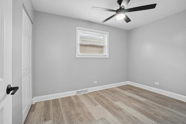 1158 W 111th St, Chicago, IL 60643 - unfurnished bedroom with light wood-style flooring, a closet, baseboards, and visible vents