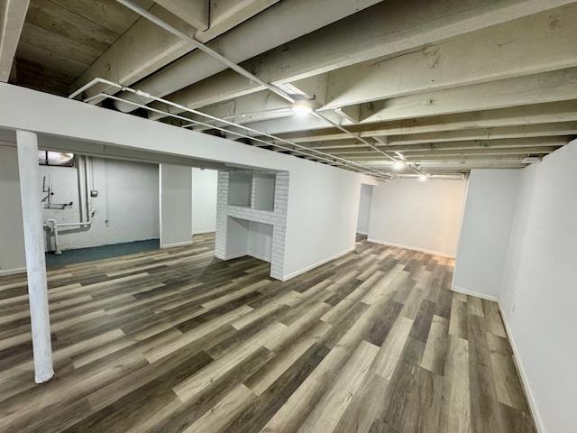 1507 7th St, Winthrop Harbor, IL 60096 - finished below grade area with wood finished floors and baseboards