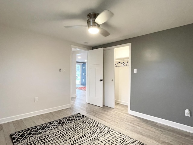 1299 Riverlane Dr, Bradley, IL 60915 - empty room featuring light wood-type flooring, baseboards, and ceiling fan