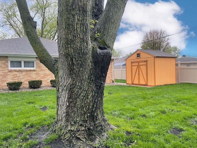 1299 Riverlane Dr, Bradley, IL 60915 - view of yard with an outbuilding, a shed, and fence