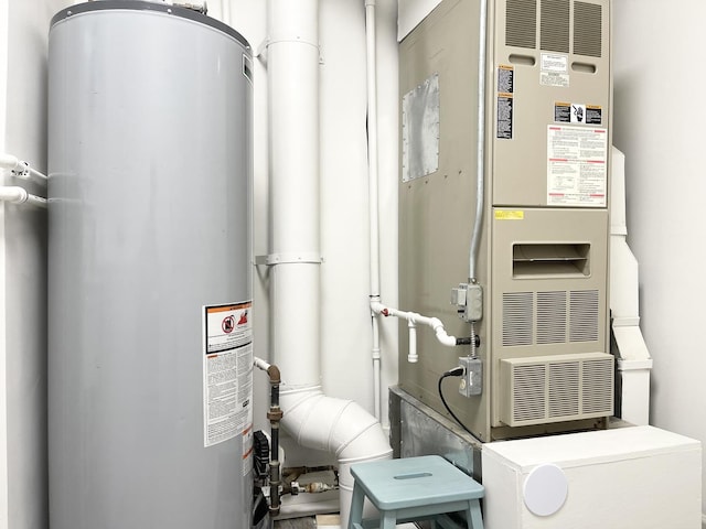 1299 Riverlane Dr, Bradley, IL 60915 - utility room with heating unit and water heater