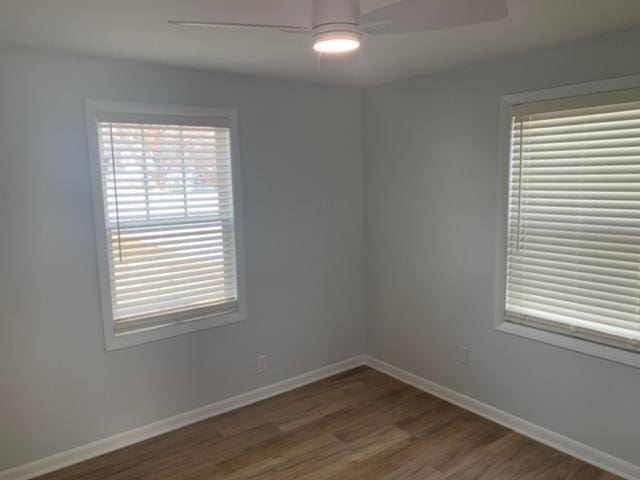 1613 Jones St, Joliet, IL 60435 - spare room featuring ceiling fan and wood finished floors