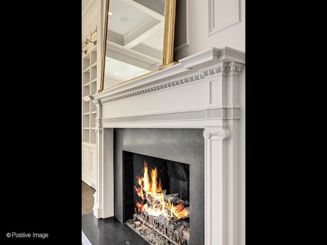 330 S County Line Rd, Hinsdale, IL 60521 - detailed view of a warm lit fireplace