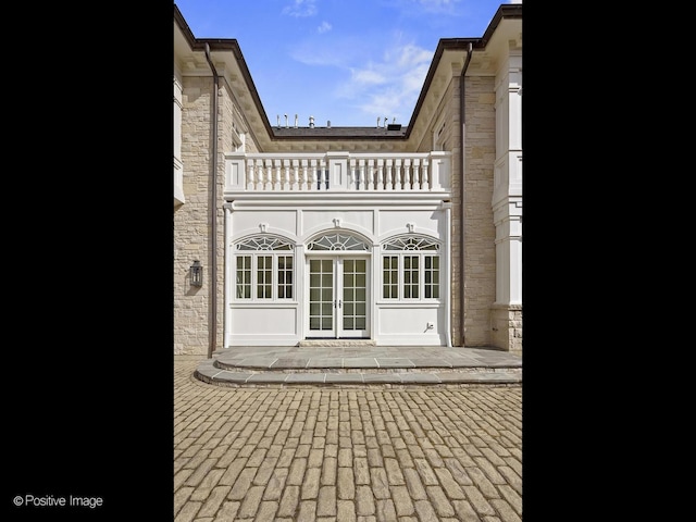 330 S County Line Rd, Hinsdale, IL 60521 - view of patio / terrace with french doors and a balcony