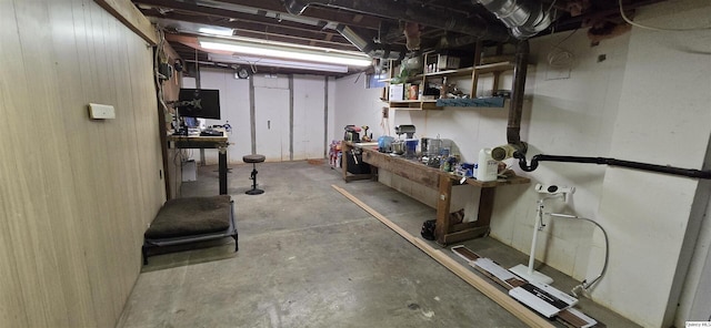 508 N Fayette, Carthage, IL 62321 - unfinished below grade area featuring a workshop area
