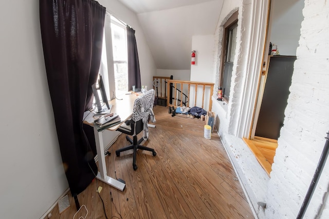 1304 N Campbell Ave, Chicago, IL 60622 - home office featuring vaulted ceiling and hardwood / wood-style flooring