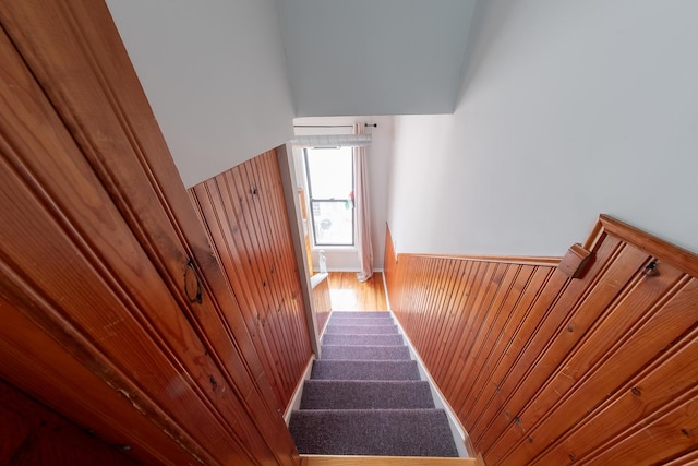 1304 N Campbell Ave, Chicago, IL 60622 - staircase with wood finished floors and wooden walls