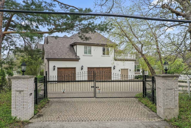 view of gate with fence