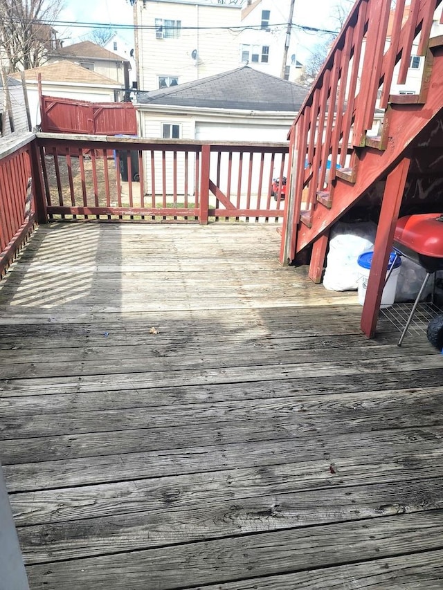 wooden deck with fence