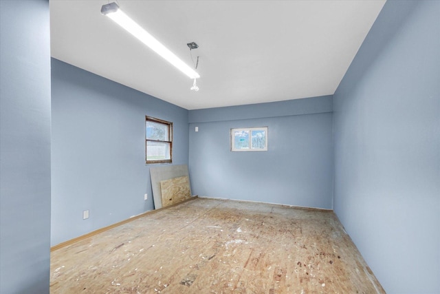 view of spare room