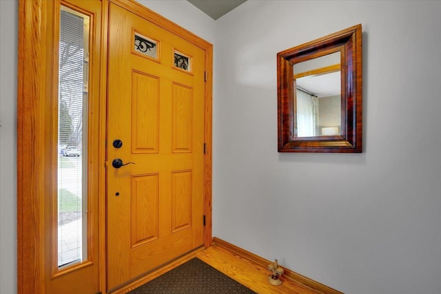 foyer with baseboards